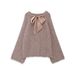 Fashion Versatile Plush Bow Knitted Sweater_ecoleips.com