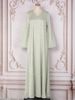 Verve Fashion New Robe With Rhinestones And Hotfix Diamonds, Long Sleeve Dubai Women's Party Dress, Muslim Dress_ecoleips.com