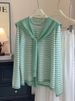 Summer Style Thin Loose Knitted Cardigan Top for Women Korean Casual Striped Sun Protection Cover up_ecoleips.com