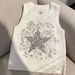 Unique Design Knitted Vest For Women, Summer Five-Pointed Star Pattern, Chic, Slimming, Sexy Top_ecoleips.com