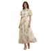 Women's Clothing Elegant Women's Cross-Breasted Heavy-Duty Party Dress Short-Sleeved Summer Autumn Lantern Style Single Spot Design High Quality_ecoleips.com
