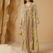 Middle Eastern Women's Fashion Muslin Sequin Gold Edged Embroidered Yarn Robe Two Piece Set_ecoleips.com
