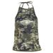 Summer New Women's Camouflage Print Sequin Halter Neck Backless Vest European American Fashion Sexy Hot Girl Top_ecoleips.com