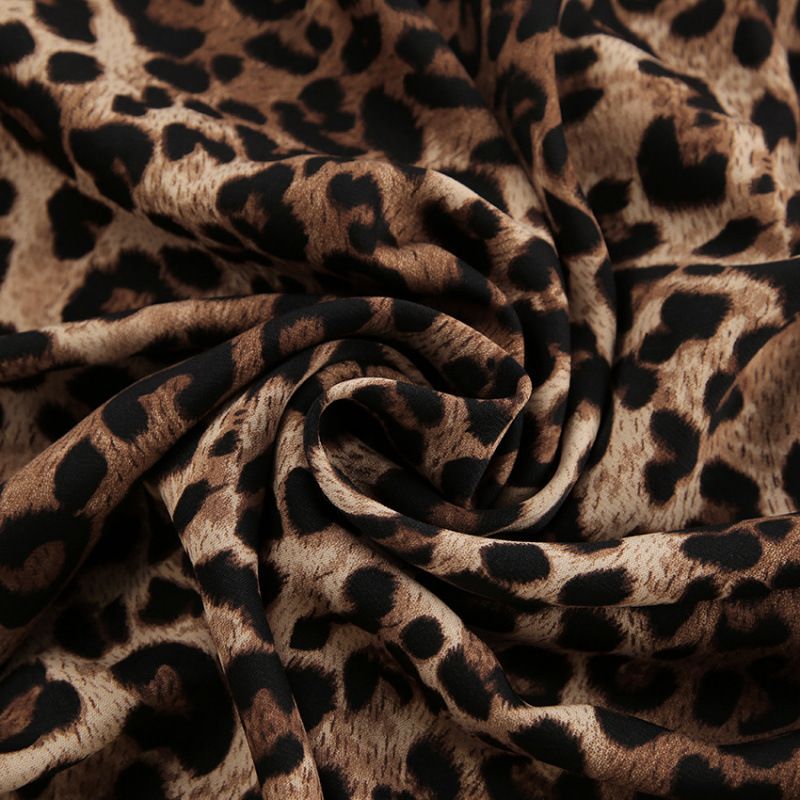 Fur Coat-Printed Shirt Set With Long Sleeves, High Waist, Wide Leg Pants Autumn Casual Style_ecoleips.com