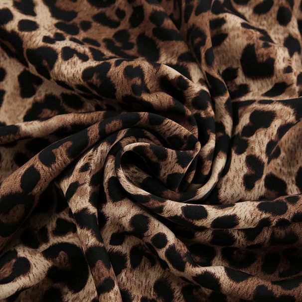 Fur Coat-Printed Shirt Set With Long Sleeves, High Waist, Wide Leg Pants Autumn Casual Style_ecoleips.com