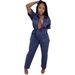 Women's High Waist Loose Fitting Jumpsuit With Pockets Autumn/Winter Fashion Leg Lengthening Slimming Cargo Pants Independent Website Exclusive_ecoleips.com