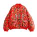 girl TAOP&ZA Spring New Women's Loose Round Neck Long Sleeve Northeast Jacket Coat Floral Middle Eastern Color Cotton_ecoleips.com