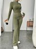 Women's Clothing Spring New Knitted Long Sleeved Suit Hooded Sweater Loose Trousers Two Piece Suit_ecoleips.com