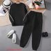 Heartbeat Print Fleece Tracksuit Set – Cozy Thermal Long Sleeve Two-Piece, Winter Loungewear With Soft Brushed Interior (White/Black, Sizes S-XXL)_ecoleips.com
