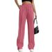 Women's New High Waist Loose Comfortable Wide Leg Pants Casual Sports Pants Straight Leg Pants For Women_ecoleips.com