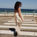 Polka Dot Sleeveless Top & Tied-Waist Pants Set – Lightweight Summer Two-Piece Outfit For Women (Beige)_ecoleips.com