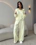 Women's Solid Color Sports Suit Long Sleeved Zipper Cardigan Hooded Sweatshirt And Trousers Two-Piece Set Cotton Blend Comfortable Fit_ecoleips.com