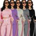 Women's Casual Long-Sleeve Top & Side-Stripe Sport Pants Set - Polyester Two-Piece Outfit (Breathable, Comfort Fit, Office & Street Style)_ecoleips.com