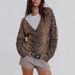 New Versatile American Style Leopard Print V-Neck Knitted Cardigan Hot Girl Sweater Coat Soft Fuzzy 4146_ecoleips.com