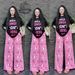 Women's Summer Letter Graphic Print T-Shirt & Wide-Leg Pants Lounge Set - Loose Fit Two-Piece Outfit_ecoleips.com