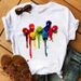New Women's European American Fashion 3D Makeup And Nail Art Short-sleeve T-shirt For Women_ecoleips.com