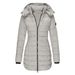 Women's Winter Longline Hooded Coat With Print, Slim Fit Cotton Jacket, Warm & Stylish Outerwear For Cold Weather_ecoleips.com