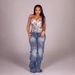 Women's Smoky Pleated Ripped Jeans Trousers Fashionable Denim Pants American Style_ecoleips.com