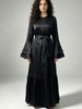 Women's O'Neck High Waist Luxurious Rhinestone Dress Long Sleeve Slim Slim Fashion Elegant Evening Date Long Dress_ecoleips.com