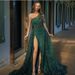 Women's Clothing spring and summer new women's clothing oblique shoulder slit long skirt toast dress sequined suspender evening dress_ecoleips.com