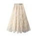 2025 Women's Autumn Sweet Princess Layered Puffy Cake Mesh Midi Skirt 8828_ecoleips.com