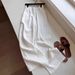 Women's Summer Linen White Shirt Set Loose Fit Cotton Blend Wide Leg Pants Two Piece Trendy Clothing_ecoleips.com