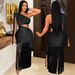 Women's Clothing Fashion Sexy Casual One Shoulder Tassel Long Skirt Dress_ecoleips.com
