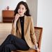 Red Women's Petite Fit Suit Jacket High End Autumn Winter Collection Goddess Style For Spring_ecoleips.com