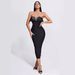 Sexy Black Bandage Dress With Rhinestone & Sequins, Deep V Neckline, High Waist, Bodycon Party Dress For Women, S/M/L_ecoleips.com