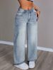 American Street Retro Ash Gray Washed Jeans For Women, Autumn And Winter Hot-Selling High-Waisted Loose Wide-Leg_ecoleips.com
