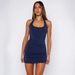Cross-border European And American U-neck Halter Neck Y2K 2025 New Women's Fashion Solid Color Backless Sexy Dress_ecoleips.com