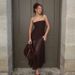 Women's Clothing Women's Sexy Strapless Sleeveless Mesh Patchwork Dress Solid Color European And American Style Summer_ecoleips.com