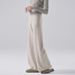 High End Wool Knitted For Women In Pring, Traight Wide Leg Pant, Elatic High Waited Looe And Lazy Tyle Floor_ecoleips.com
