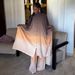 Spring Women's Casual Two Piece Set Stand Collar Batwing Sleeve Gradient Wide Leg Pants American Style_ecoleips.com