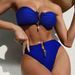 Women's Sexy Push-Up Bikini Set - Big Bust Support & High-Leg Split Design (European & American Style)_ecoleips.com