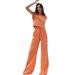 Women's Clothing Cotton And Linen Suit Loose Casual Round Neck Sleeveless Top Cotton And Linen Pocket Wide Leg Pants Suit_ecoleips.com