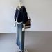 So Korean Style! High-End Feel, Super Beautiful, Unique And Chic, Fashionable Niche Design, Blue Two-Piece_ecoleips.com