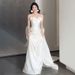 French-style Strapless Light Wedding Dress, Satin Fishtail, High-quality Texture, 2026 New Model, Suitable For Petite_ecoleips.com