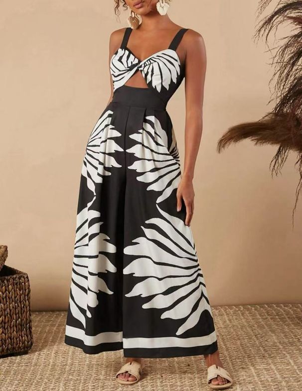 Women's Clothing Women's Printed Casual Fashion Jumpsuit Style Spring/Summer Suspender Clothing For Formal & Casual_ecoleips.com