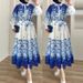 Modest Abaya Dress Elegant Floral Print Chiffon Long Dress With Lining & Turn-Down Collar – Breathable & Stylish For Office & Occasions_ecoleips.com