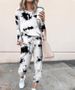 Women's Clothing 2024 spring autumn and winter printed casual long sleeved women's sports suit_ecoleips.com