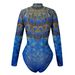 Women's European American Style Swimsuit UPF35 Long Sleeve Quick Dry Sun Protection Sports Swimwear with Beach Skirt_ecoleips.com
