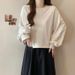 Real Shot Of Foreign Trade Short, Hoodless, Round-neck Sweatshirt For Women, Solid Color, New Spring/autumn Style,_ecoleips.com