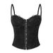 ng2510292 Cross-Border INS Women's Fishbone Underwire Wrapped Chest Button Backless Camisole European And American Style Sexy_ecoleips.com