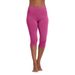 Women's Mid-Waist Slim Fit Yoga Pants 7/8 Length Hip Lifting Casual Leggings European American Style Polyester Spring/Autumn Summer_ecoleips.com