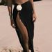 Women's Clothing Three-dimensional Flower Beach Dress Solid Color Seaside Holiday Dress Bikini Swimwear_ecoleips.com