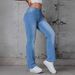 European And American Foreign Trade Cross-border Women's Jeans, Blue Washed Classic Stretch Slim Straight Denim Pants_ecoleips.com