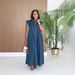 TW875 Slimming Retro Collared Pocket Wide Hem Button down Denim Skirt for Women European And American Style Summer Maxi Skirt_ecoleips.com