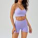 Women's Clothing Beautiful Back Yoga Yoga Vest Set Spaghetti Strap Sports Bra High Waist Belly Control Peach Butt Yoga Shorts_ecoleips.com