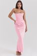 K New Arrival Off-Shoulder Fishbone Bodycon Fish Tail Long Solid Color Dress For Women_ecoleips.com